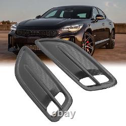 1 Pair Hood Vent Cover Carbon Fiber Decorative Air Intake Bonnet Vent Hood