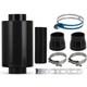 1set 76mm 3 Inch Car Cold Air Filter Carbon Fibre Feed Enclosed Intake Induction
