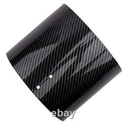 1x Carbon Fiber Style Air Intake Filter Heat Shield Cover 2.5-3.5 Universal lk