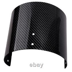 1x Carbon Fiber Style Air Intake Filter Heat Shield Cover 2.5-3.5 Universal pj