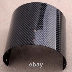 1x Carbon Fiber Style Air Intake Filter Heat Shield Cover 2.5-3.5 Universal pj