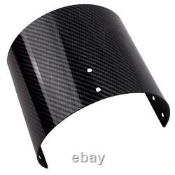 1x Carbon Fiber Style Air Intake Filter Heat Shield Cover 2.5-3.5 Universal xh