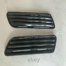 2PCS Carbon Fiber Hood Scoop Intake Vent Cover For Mitsubishi Evolution EVO 10 X