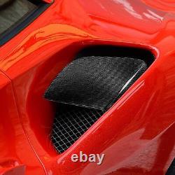 2×Carbon Fiber Side Fender Air Vent Intake Covers For Ferrari 488 GTB Spider
