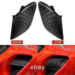 2×Carbon Fiber Side Fender Air Vent Intake Covers For Ferrari 488 GTB Spider