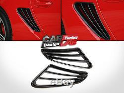 (2)Carbon fiber side vents intake fender air flow cover for Porsche Cayman S 987