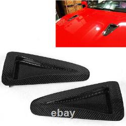 2pcs Carbon Fiber Hood Vent Bonnet Air Intake Duct For Nissan R35 GTR 2008-2015