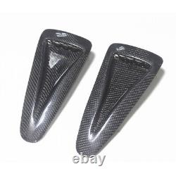 2pcs Carbon Fiber Hood Vent Bonnet Air Intake Duct For Nissan R35 GTR 2008-2015