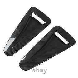 2pcs Hood Vent Cover Real Carbon Fiber Glossy Bonnet Intake Trim Fits For R35