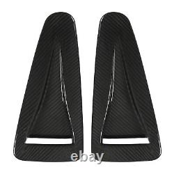 2pcs Hood Vent Cover Real Carbon Fiber Glossy Bonnet Intake Trim Fits For R35