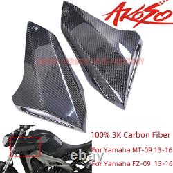 3K Carbon Fiber For MT09 MZ09 2013-2016 Air Intake Tank Cover Panel Cowl Fairing