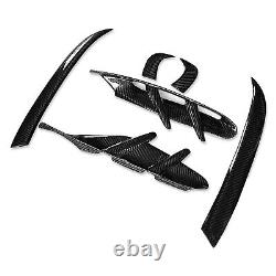 6PCS Carbon Fiber Front bumper air intake spoiler cover For Porsche Taycan 20-22