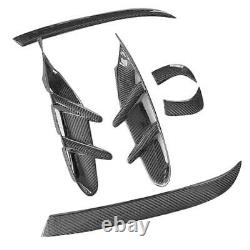 6PCS Carbon Fiber Front bumper air intake spoiler cover For Porsche Taycan 20-22