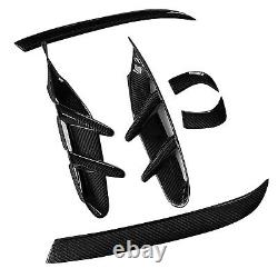 6PCS Carbon Fiber Front bumper air intake spoiler cover For Porsche Taycan 20-22