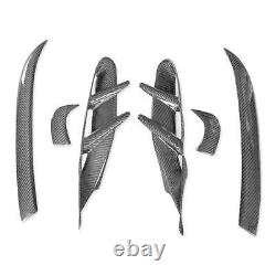 6PCS Carbon Fiber Front bumper air intake spoiler cover For Porsche Taycan 20-22