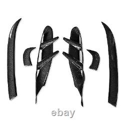 6PCS Carbon Fiber Front bumper air intake spoiler cover For Porsche Taycan 20-22