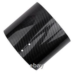 Car Carbon Fiber Style Air Intake Filter Heat Shield Cover 2.5-3.5 Universal