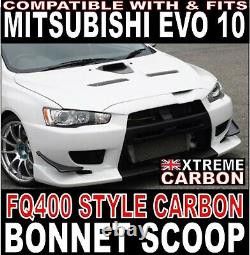 Carbon Bonnet Air Intake Scoop Duct FOR Mitsubishi EVOLUTION 10 FQ400 Style