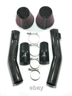Carbon Fiber 70mm Air Intake Kit + K&N Air Filters Fits Nissan GTR R35 09-20