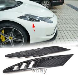 Carbon Fiber Front Bumper Air Intake Vent Cover Fit For Ferrari 458 Coupe 11-13