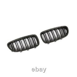 Carbon Fiber Front Grille Kidney Dual Line For BMW 5 Series F10 F11 F18 M5 14-17