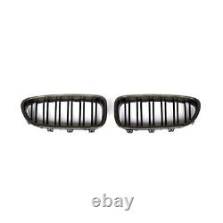 Carbon Fiber Front Grille Kidney Dual Line For BMW 5 Series F10 F11 F18 M5 14-17