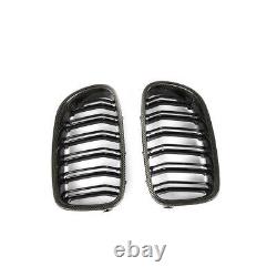 Carbon Fiber Front Grille Kidney Dual Line For BMW 5 Series F10 F11 F18 M5 14-17