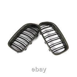 Carbon Fiber Front Grille Kidney Dual Line For BMW 5 Series F10 F11 F18 M5 14-17