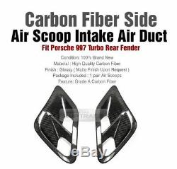 Carbon Fiber Rear Fender Air Scoop Intake Air Duct for Porsche 991 Turbo (997)