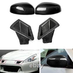 Carbon Fiber Rearview Side Mirror Cover + Air Vent Intake For Nissan 370Z Z34