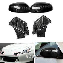 Carbon Fiber Rearview Side Mirror Cover+Air Vent Intake Kit For Nissan 370Z Z34