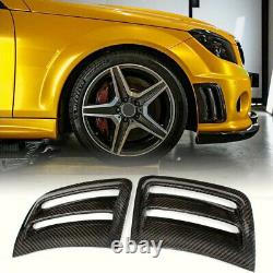 Carbon Fiber Side Air Fender Vent Trims for Mercedes Benz W204 C63 AMG 2008-2011