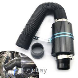 Carbon Fiber Style Cold Air Intake Filter Induction Kit Pipe House System Acc
