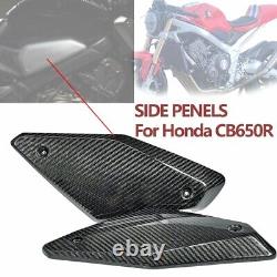 Carbon Fiber Tank Side Panels For HONDA CB650R Air intake cover Fairing 2019-23