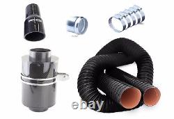 Carbon Fibre Air Box Filter Kit, Silicone Duct, Suits Dodge models