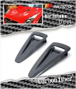 Carbon Fibre Hood Vent Insert Air Intake Ducts for Nissan GT-R GTR R35 CBA DBA