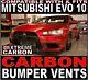 Carbon Front Bumper Vents Air Intake Kit Fits Mitsubishi Evo X Evolution 10