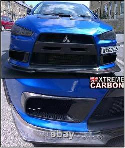 Carbon Front Bumper Vents Air intake kit Fits Mitsubishi Evo X EVOLUTION 10