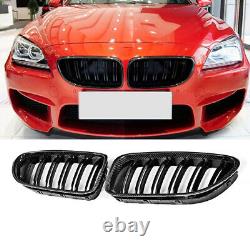 Carbon Front Grill Grille Gloss Black For BMW 6 Series F06 M6 F12 F13 M6 2012-18