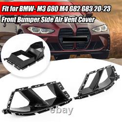 Carbon Style For BMW G80 M3 G82 M4 21-24 Front Bumper Side Air Vent Grille Cover