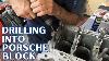 Drilling Oil Squirters Into A Porsche Block How They Work Gerald S Machine Shop