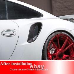 Dry Carbon Side Air Intake Vent Cover For Porsche 911 991 Turbo S 2-Door 2014-16