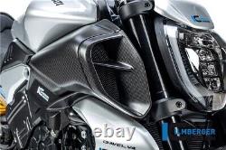 Ducati Diavel V4 2023 23 Ilmberger Matt Carbon Fibre Air Intake Duct Scoops Set