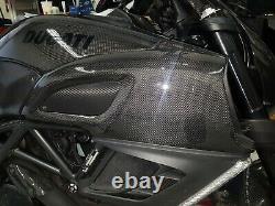 Ducati diavel carbon fibre air intake covers glos finish 2011 12 13 14 15 16 7