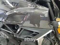 Ducati diavel carbon fibre air intake covers glos finish 2011 12 13 14 15 16 7