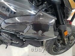 Ducati diavel carbon fibre air intake covers matt finish 2011 12 13 14 15 16 17