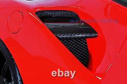 Ferrari 488 GTB / Spider Carbon Fiber side active air intake flaps / fins