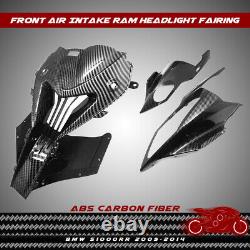 Fit For BMW S1000RR 09-14 Carbon Fiber Front Air Intake Ram Headlight Fairing