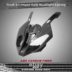 Fit For BMW S1000RR 09-14 Carbon Fiber Front Air Intake Ram Headlight Fairing