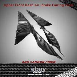 Fit For Ducati 848 1098 1198 Upper Front Dash Air Intake Fairing Carbon Fiber